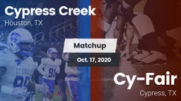 Matchup: Cypress Creek High vs. Cy-Fair  2020