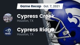 Recap: Cypress Creek  vs. Cypress Ridge  2021
