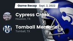 Recap: Cypress Creek  vs. Tomball Memorial  2022