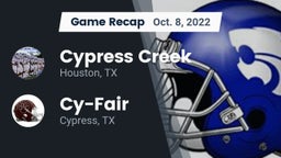 Recap: Cypress Creek  vs. Cy-Fair  2022