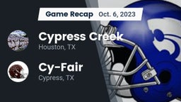 Recap: Cypress Creek  vs. Cy-Fair  2023