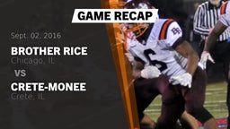 Recap: Brother Rice  vs. Crete-Monee  2016