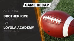 Recap: Brother Rice  vs. Loyola Academy  2016
