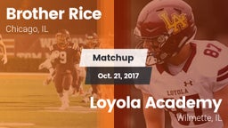 Matchup: Brother Rice High vs. Loyola Academy  2017