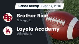 Recap: Brother Rice  vs. Loyola Academy  2018