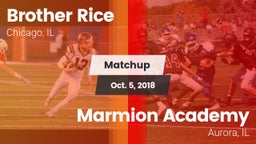 Matchup: Brother Rice High vs. Marmion Academy  2018