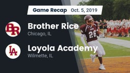 Recap: Brother Rice  vs. Loyola Academy  2019