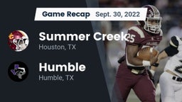 Recap: Summer Creek  vs. Humble  2022