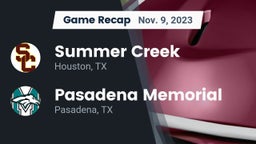 Recap: Summer Creek  vs. Pasadena Memorial  2023