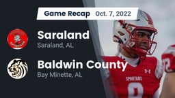 Recap: Saraland  vs. Baldwin County  2022