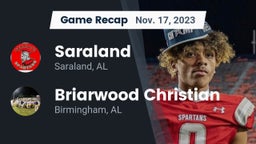 Recap: Saraland  vs. Briarwood Christian  2023