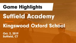 Suffield Academy vs Kingswood Oxford School Game Highlights - Oct. 2, 2019