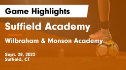 Suffield Academy vs Wilbraham & Monson Academy  Game Highlights - Sept. 28, 2022
