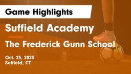 Suffield Academy vs The Frederick Gunn School Game Highlights - Oct. 25, 2023