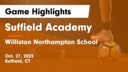 Suffield Academy vs Williston Northampton School Game Highlights - Oct. 27, 2023
