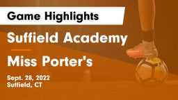 Suffield Academy vs Miss Porter's  Game Highlights - Sept. 28, 2022