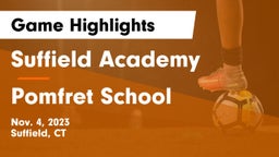 Suffield Academy vs Pomfret School Game Highlights - Nov. 4, 2023