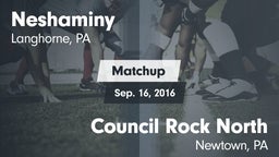 Matchup: Neshaminy High vs. Council Rock North  2016