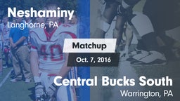 Matchup: Neshaminy High vs. Central Bucks South  2016