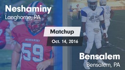 Matchup: Neshaminy High vs. Bensalem  2016