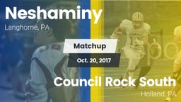 Matchup: Neshaminy High vs. Council Rock South  2017