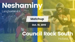 Matchup: Neshaminy High vs. Council Rock South  2019