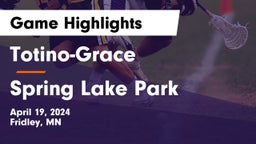 Totino-Grace  vs Spring Lake Park  Game Highlights - April 19, 2024