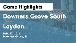 Downers Grove South  vs Leyden  Game Highlights - Feb. 23, 2021