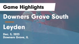 Downers Grove South  vs Leyden  Game Highlights - Dec. 5, 2023