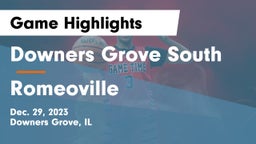 Downers Grove South  vs Romeoville  Game Highlights - Dec. 29, 2023
