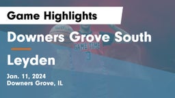 Downers Grove South  vs Leyden  Game Highlights - Jan. 11, 2024