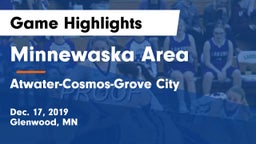 Minnewaska Area  vs Atwater-Cosmos-Grove City  Game Highlights - Dec. 17, 2019
