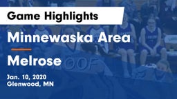 Minnewaska Area  vs Melrose  Game Highlights - Jan. 10, 2020
