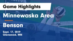 Minnewaska Area  vs Benson  Game Highlights - Sept. 17, 2019