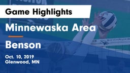 Minnewaska Area  vs Benson  Game Highlights - Oct. 10, 2019
