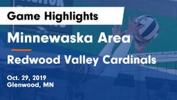 Minnewaska Area  vs Redwood Valley Cardinals Game Highlights - Oct. 29, 2019