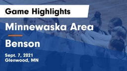 Minnewaska Area  vs Benson  Game Highlights - Sept. 7, 2021