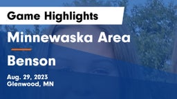 Minnewaska Area  vs Benson  Game Highlights - Aug. 29, 2023