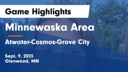 Minnewaska Area  vs Atwater-Cosmos-Grove City  Game Highlights - Sept. 9, 2023