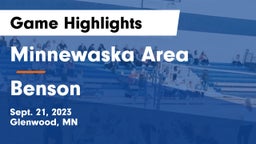 Minnewaska Area  vs Benson  Game Highlights - Sept. 21, 2023