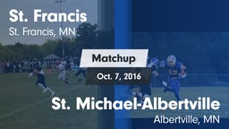 Matchup: St. Francis High vs. St. Michael-Albertville  2016