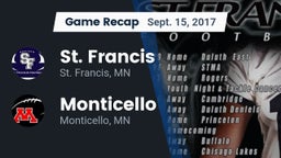 Recap: St. Francis  vs. Monticello  2017
