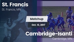 Matchup: St. Francis High vs. Cambridge-Isanti  2017