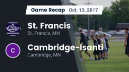 Recap: St. Francis  vs. Cambridge-Isanti  2017