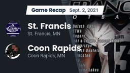 Recap: St. Francis  vs. Coon Rapids  2021
