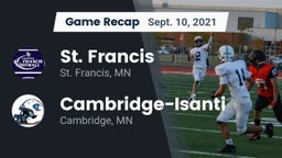 Recap: St. Francis  vs. Cambridge-Isanti  2021
