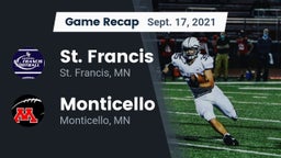 Recap: St. Francis  vs. Monticello  2021