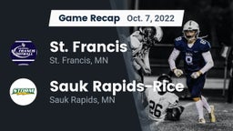 Recap: St. Francis  vs. Sauk Rapids-Rice  2022