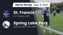 Recap: St. Francis  vs. Spring Lake Park  2023