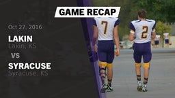 Recap: Lakin  vs. Syracuse  2016